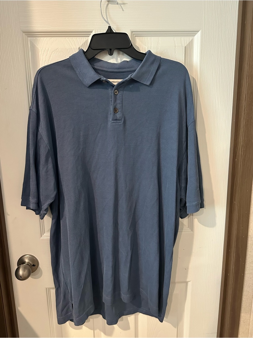 Pronto Uomo Slate Blue Short-Sleeve Polo Mens Large